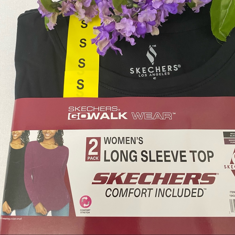 Skechers Women’s 2-Pack Active Long Sleeve Tee, NWT - Picture 7 of 9